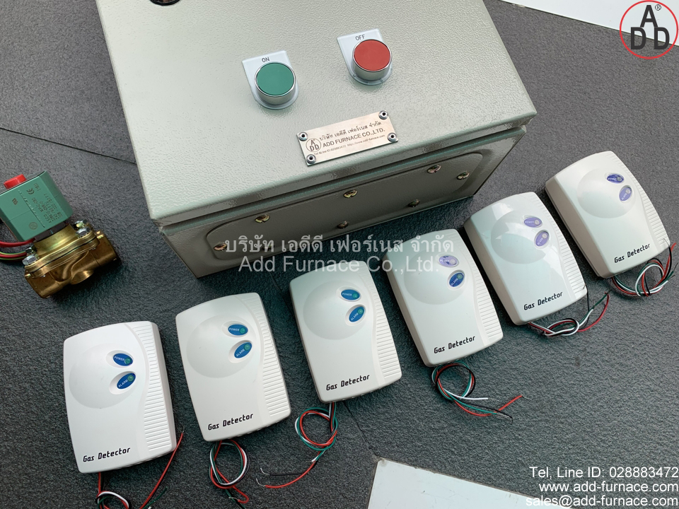 ควบคุมตรวจจับแก๊สรั่ว6จุด(โซลินอยด์วาล์ว)Yamataha-GLD-09 6Point Application With Gas Solenoid Valve(4)